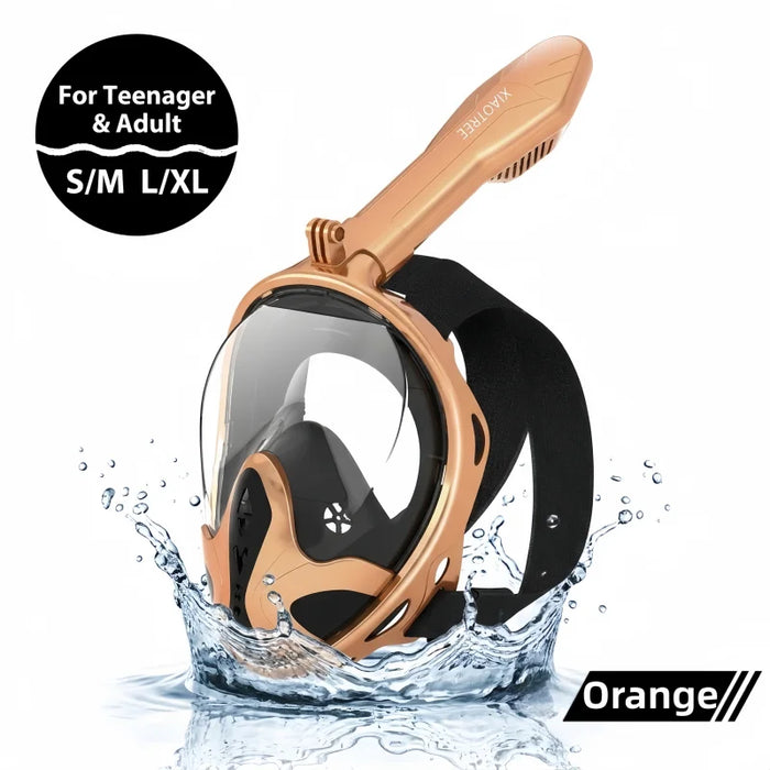 Professional Snorkeling Diving Mask Underwater Scuba Full Face Snorkel Mask Anti Fog Goggles for Kids Adult Swimming Equipment
