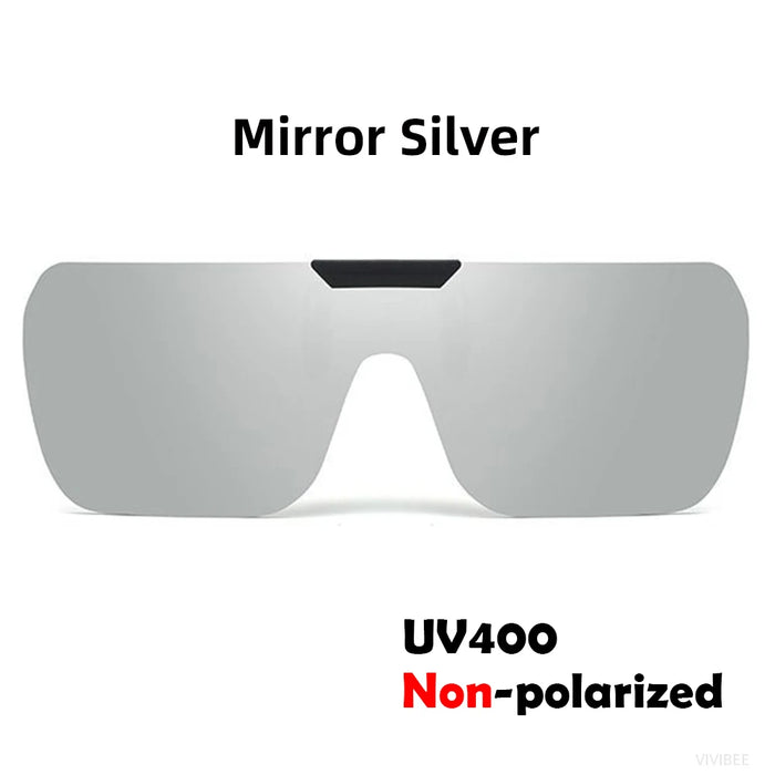 VIVIBEE Non Polarized Flip Up Clip On Sunglasses for Car Driving Dark Anti Glare Lens Shades See Digital Screen Sun Glasses