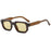 Lunettes de soleil pour hommes avec rivets carrés à la mode, style punk vintage, dégradées, pour femmes, verres verts tendance, protection UV400