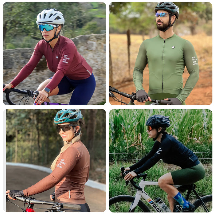 DAREVIE Cycling Jersey Small Size SPF 50+ Training Level Men Women Long Sleeves Cycling Jersey Breathable Man Cycling Maillott