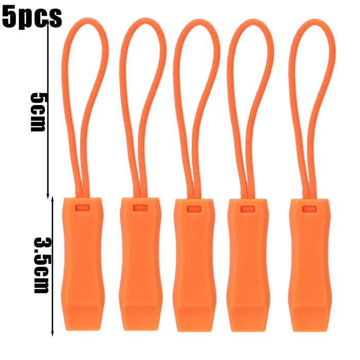 Silbato de supervivencia para exteriores, camping, senderismo, rescate, emergencia, buceo, silbato de supervivencia, combo de tirador de cremallera para mochila, tienda de campaña