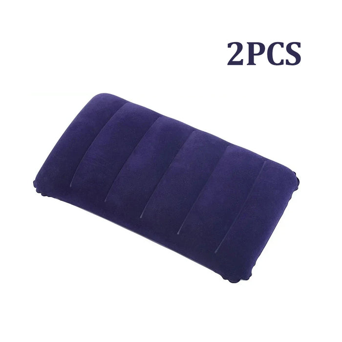 Almohadas de colchón de aire de 47x30cm Cojín para dormir de camping al aire libre Almohadas inflables cuadradas plegables Respaldo de viaje Reposacabezas de avión grande