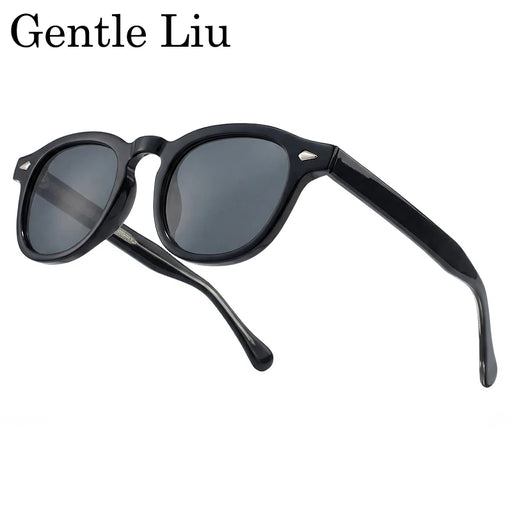 2026 Mode Vintage Carré Lunettes De Soleil Hommes Classique Petite Monture Ronde Rivet Lunettes De Soleil Luxe Designer Nuances Changeantes De Couleur