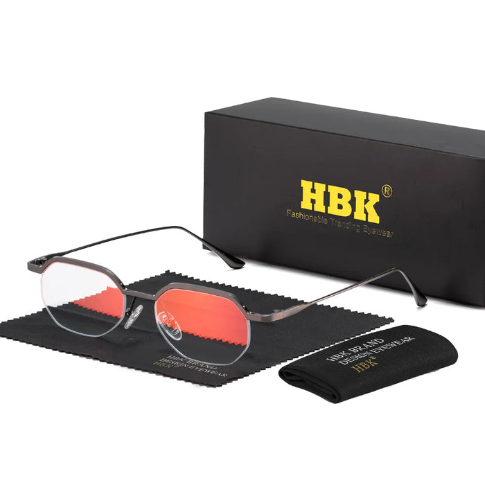HBK New Retro Small Frame Sunglasses Men Polygonal Lenses Sun Glasses Women Activities Travel Party Eyewear Women Summer Style