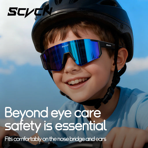 Lunettes de cyclisme photochromiques polarisées pour enfants SCVCN, lunettes de course en plein air pour garçons et filles de 6 à 14 ans, protection UV400