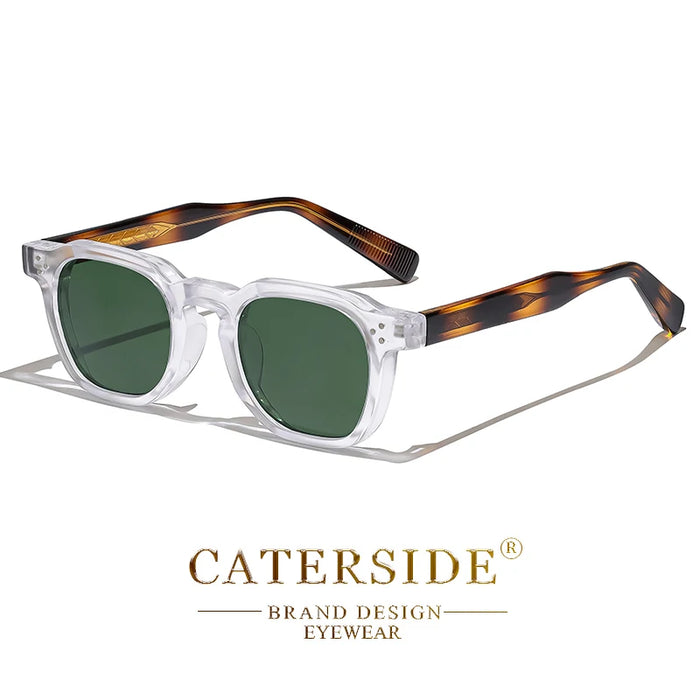 CATERSIDE Mode Hommes Lunettes de Soleil Petit Cadre Carré Design Personnalisé Lunettes de Soleil Femmes Voyage Fête Affaires Festival Cadeau