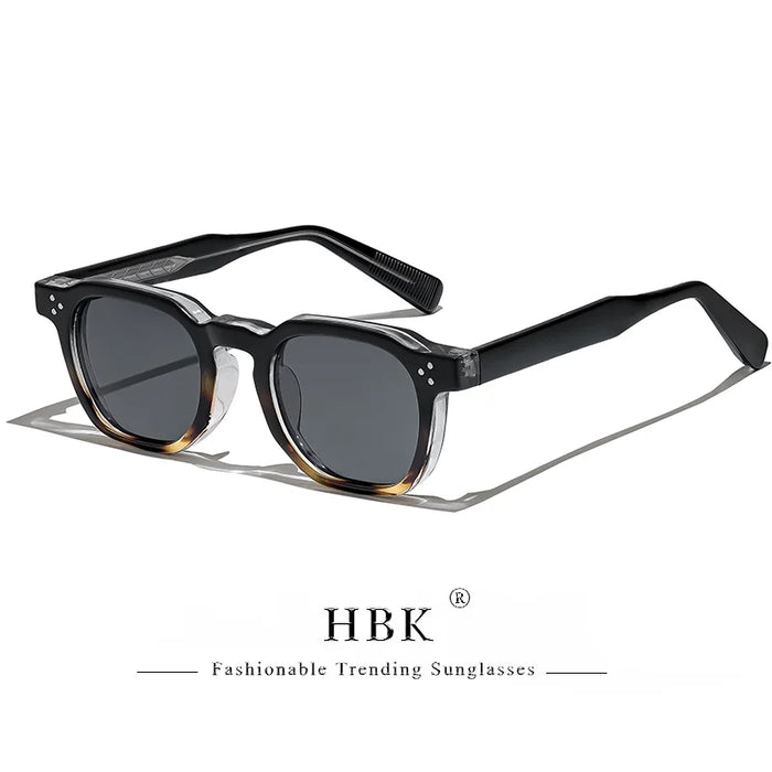 HBK New Square Retro Sunglasses Men Fashion Punk Sun Glasses Women Travel Driving Beach Eyewear Lunette De Soleil Femme UV400