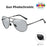 VIVIBEE Metal Pilot Black Folding Sunglasses Polarized Men Titanium Shades Women Aviation UV400 Designer Mirror Blue Sun Glasses