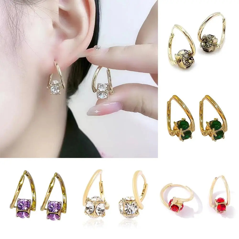 1 Pair Copper Magnetherapy Germanium Earrings Therapy Luxury Magnetic Therapy Earrings Colorful Lymphvity Magnetherapy Earring