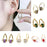 1 Pair Copper Magnetherapy Germanium Earrings Therapy Luxury Magnetic Therapy Earrings Colorful Lymphvity Magnetherapy Earring