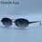 Rimless Leopard Head Sunglasses Men Luxury Designer Vintage Small Oval Sun Glasses Male Metal Frame Eyewear Retro Driving Shades