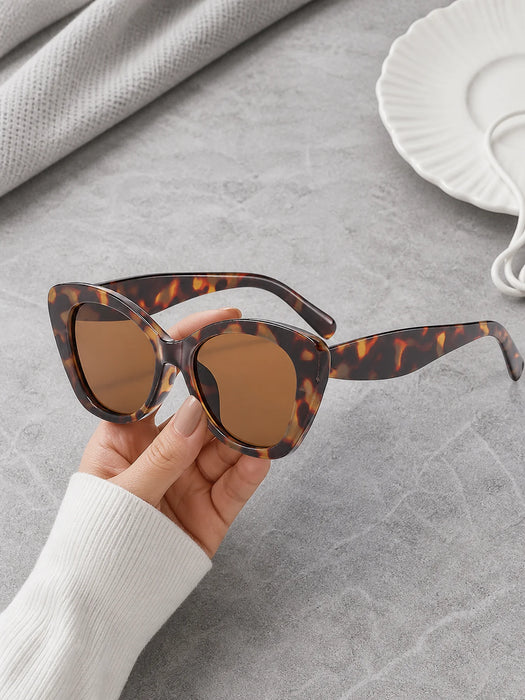 Gafas de Sol Clásicas Ojo de Gato para Mujer, Gafas de Sol Retro de Moda con Montura Gruesa para Exteriores
