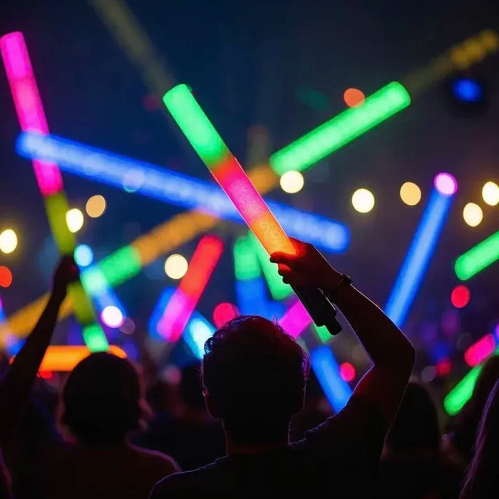 5/10/30 unidades 4 modos barras luminosas de espuma de colores con LED, barras luminosas intermitentes, suministros para fiestas de camping, raves, festivales, bodas, conciertos