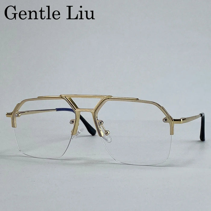 Gafas de sol retro cuadradas grandes para hombre 2026 de marca de lujo punk, gafas de sol de doble puente de metal, gafas steampunk clásicas, gafas de exterior