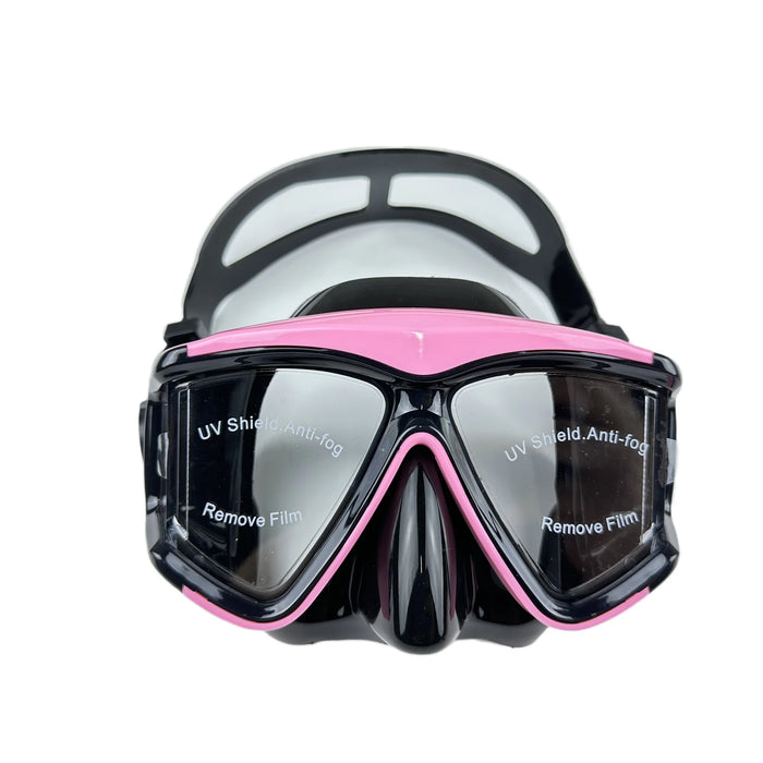 Diving Mask Snorkel Swimming Goggles Scuba Silicone Skirt 3 Windows Anti-Fog Anti-Leak Wide View Panoramic HD For Adult Youth