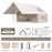 2025 New 2-in-1 Auto Inflatable Tent with Sunshade Waterproof Lightweight Pop-Up Camping Tent for Overnight Outdoor Instant Shel