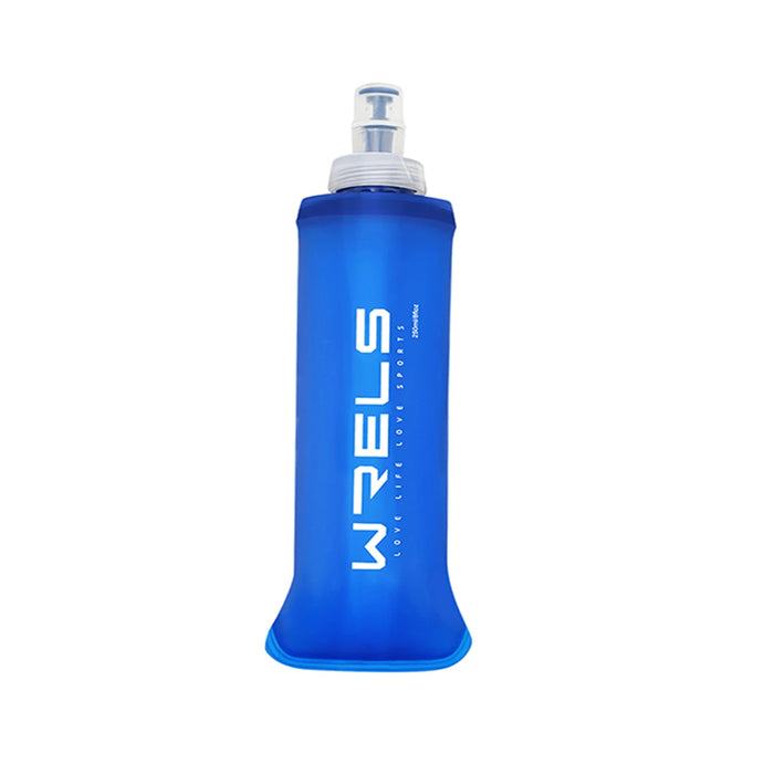 WRELS Botella de agua blanda para camping, deportes, bolsa plegable, cantimplora para correr al aire libre, mochila de hidratación, cintura, bicicleta, sin BPA