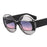 Gafas de sol de mujer de moda redondas con contraste de color, retro ovaladas, lentes transparentes degradadas UV400, gafas de sol modernas estilo punk para hombre