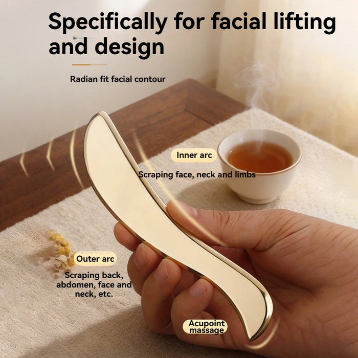 Pure Copper Scraping Board, Made of Solid Brass, Conducts Heat Quickly, Antibacterial, and Odorless