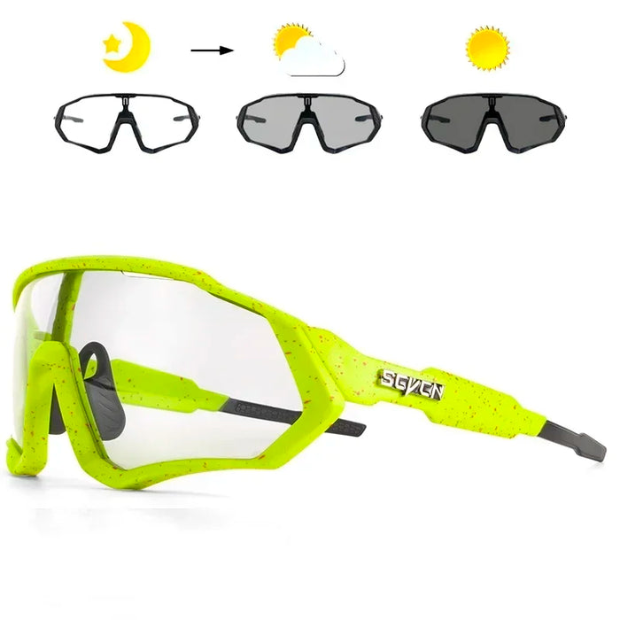 SCVCN-New Style Sunglasses Bicycle Eyewear Mountain Bike Cycl Goggles UV400 MTB Road for Men Photochromic Sport Cycling Glasses