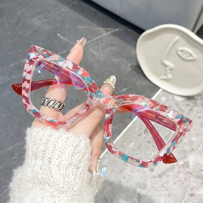 Fashion Floral Cat-Eye Reading Glasses for Women, Home Office & Phone Viewing, Face-Shaping Trendy Reading Glasses