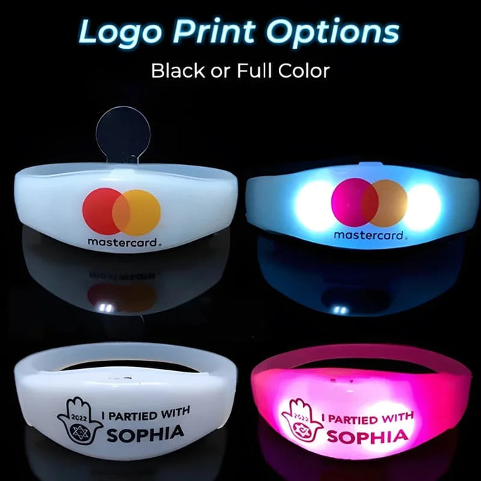 10-50Pcs Music & Sound Activated Led Bracelet for Wedding Glow Bracelet Light Up Bracelet Birthday Glow in The Dark Party Favor