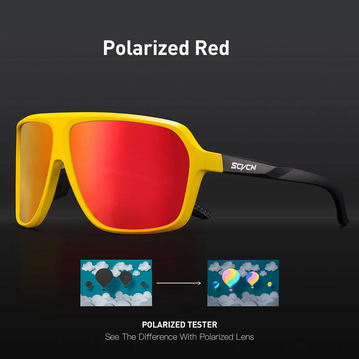 SCVCN Polarized Cycling Glasses Men Women Outdoor Sports Running Sunglasses Mountain Road Bicycle Glasses UV400 Safety Eyewear