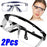 2 Piezas Gafas de Seguridad Antisalpicaduras para el Trabajo, Gafas Protectoras de Laboratorio, Gafas Industriales Protectoras a prueba de Viento y Polvo, Gafas de Ciclismo