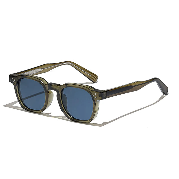 HBK New Square Vintage Sunglasses Men Square Fashion Punk Sun Glasses for Women Outdoor Travel Driving Beach Eyewear UV400