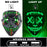 Máscara LED luminosa V de Vendetta, máscara facial completa anónima que brilla en la oscuridad para fiestas, raves, Halloween, cosplay y accesorios de disfraces.