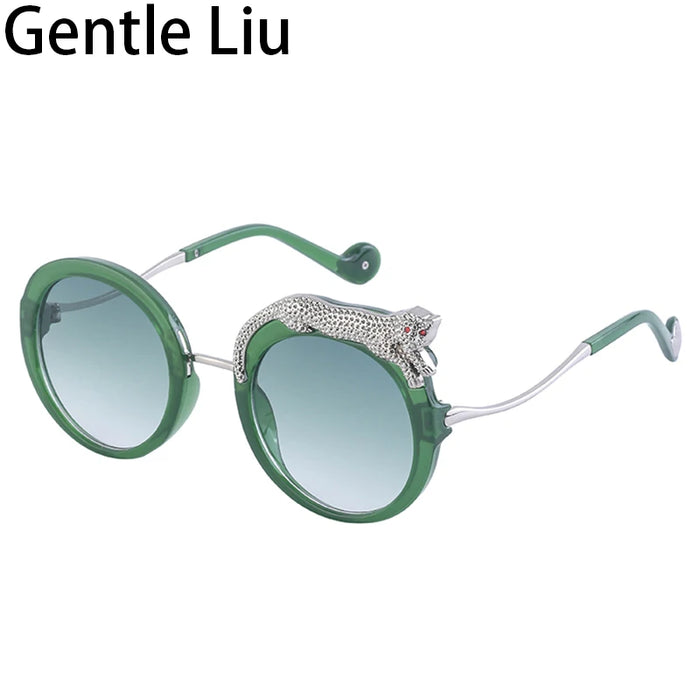 Round Steampunk Sunglass Women 2026 Fashion Luxury Brand Retro Sun Glasses for Ladies Shades Computer Anti Blue Light Eyeglasses
