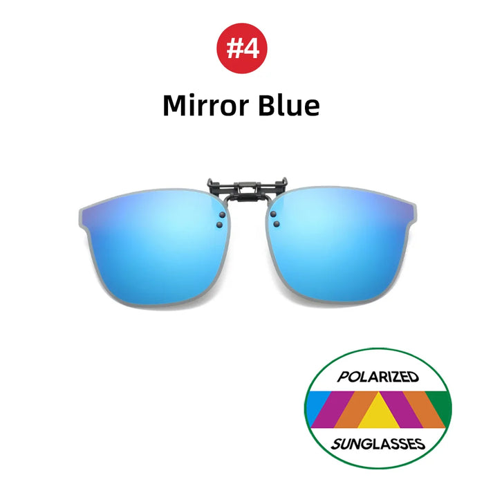 VIVIBEE Gafas de sol grandes con clip abatible polarizadas para hombre, clásicas, UV400, lentes fotocromáticas, gafas de sol para mujer
