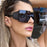 Gafas de sol con visera, máscara, para mujeres y hombres, de gran tamaño, a prueba de viento, estilo punk, montura cuadrada grande, gafas deportivas UV400 Oculos