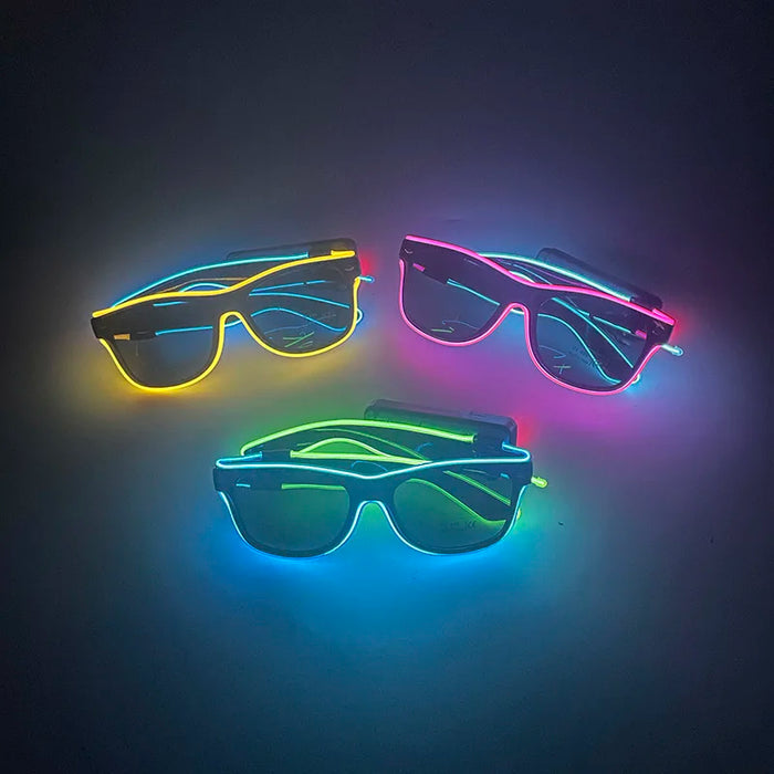 New Cool Wireless Glowing LED Light Up Glasses Luminous Neon Sunglasses For Wedding Rave Festival Party Disco Nightclub Gift