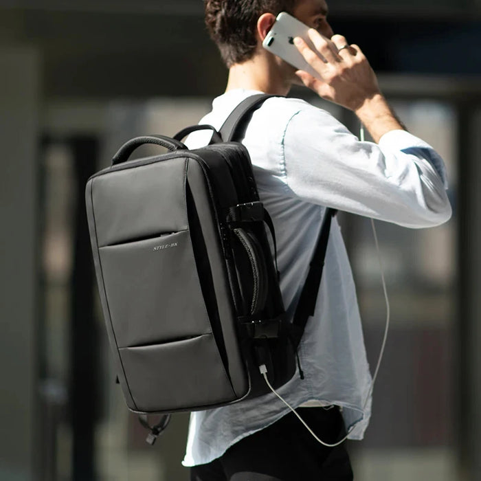 Sac à dos de voyage Héroïque Chevalier pour homme, sac à dos d'affaires, sac d'école extensible, avec port USB, grande capacité, pour ordinateur portable 15,6 pouces, imperméable