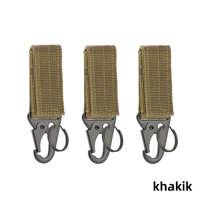 Mousqueton haute résistance en nylon, crochet porte-clés, boucle de sangle militaire, système de suspension de boucle de ceinture, accessoires métalliques pour le camping