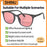 SHINU Women FL-41 Glasses FL41 Tint Glasses man, 480-520nm Blue Light Blocking Lenses Office Fluorescent Light Migraine Eyewear