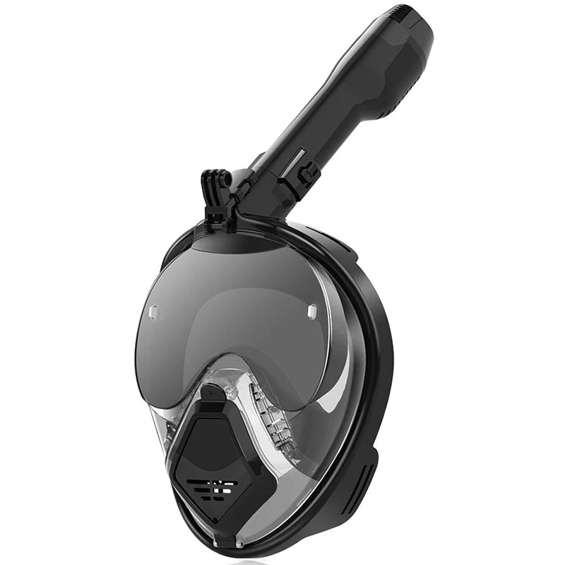 JUNHAIINS 180° View Full Face Snorkel Mask Scuba Diving Mask for Adult Goggles Underwater Transparent Swimming Sunshade Lens