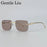 Gafas de sol de moda cuadradas sin montura estilo punk para hombre 2025 de marca de lujo con borde cortado sin marco gafas de sol para hombre con cabeza de leopardo