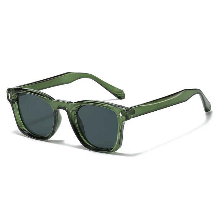 Women Square Sunglasses Men Punk Shades UV400 Retro Rivets Decoration Trending Sun Glasses Clear Lens Frame