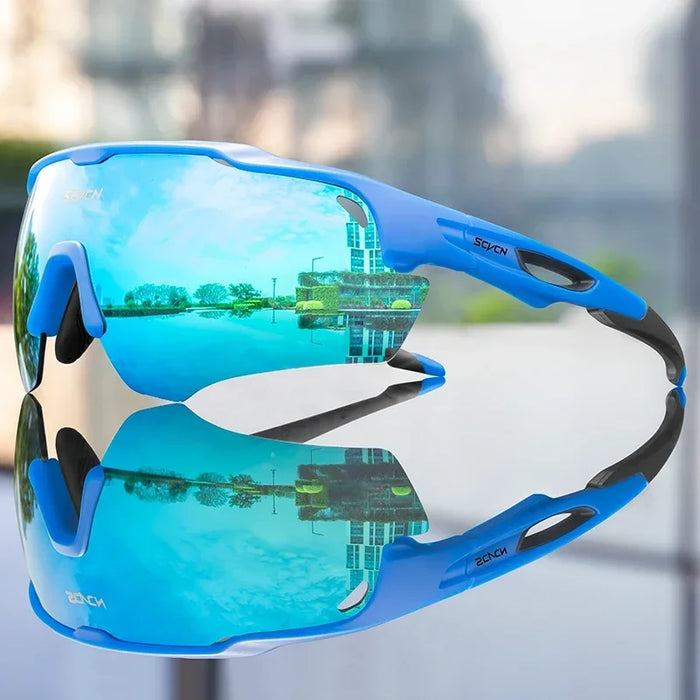 SCVCN Outdoor Bicycle Photochromic Glasses Men Cycling Glasses Polarized Cycle Sunglasses MTB UV400 Goggles Woman Bike Eyewear