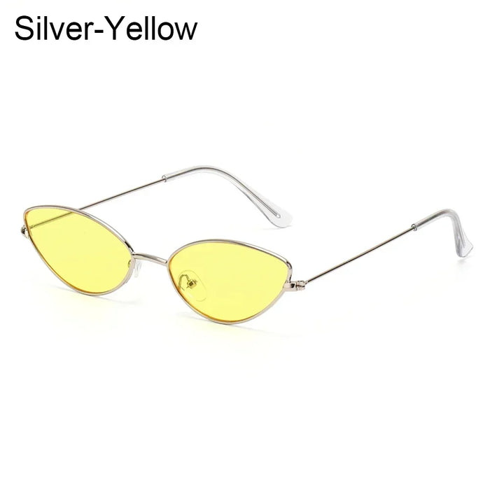 Summer Retro Small Oval Sunglasses Ladies Vintage Shades Cat Eye Sun Glasses Men Women Rectangular Eyeglasses Protection 400UV