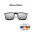 Gafas de sol VIVIBEE cuadradas con clip abatible, polarizadas, espejo azul, para conducir, lentes grises UV400 fotocromáticas, clips de visión nocturna