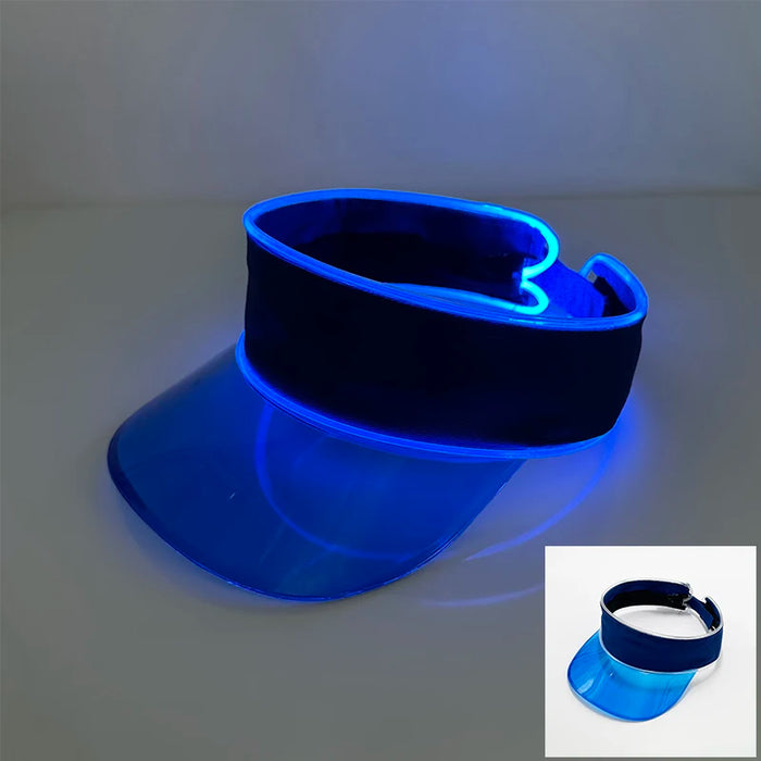 Glowing Summer Sunshade Cap Holidays Outdoor Hiking Running Sports LED Hat NightClub Rave Party Luminous Accessories Travel Hats