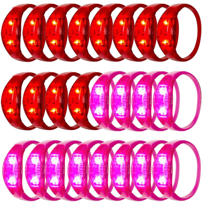 Pulseras LED que brillan de 10 a 300 piezas, pulsera luminosa que se ilumina con control de sonido para Nochevieja, conciertos con control de música