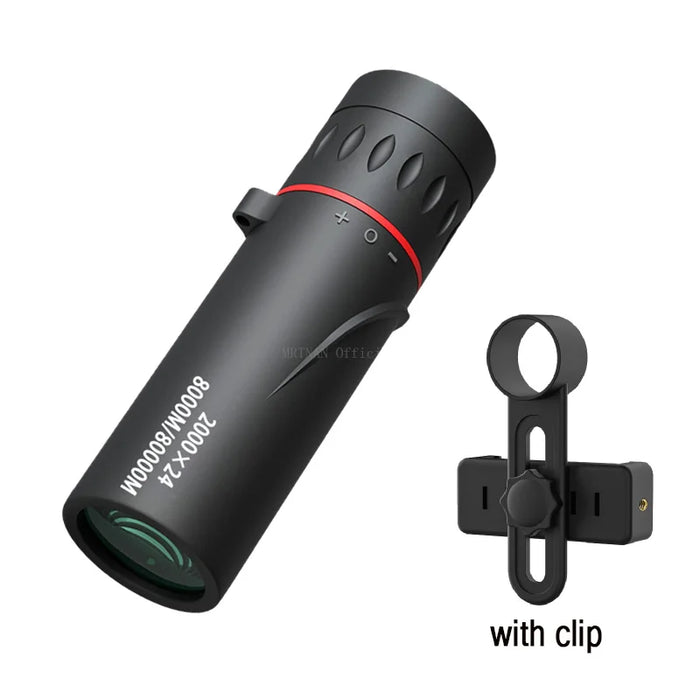 2000x24 Monocular Telescope Mini Portable Binocular Waterproof Outdoor Camping Climbing Birdwatching Telescopes