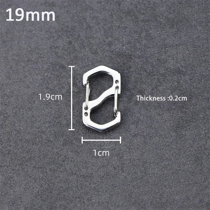 10 pièces de boucles de sac à dos en acier inoxydable en forme de S, mousquetons faits à la main avec fermoir, accessoires de bijoux colliers en argent