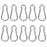 10 pièces de boucles de sac à dos en acier inoxydable en forme de S, mousquetons faits à la main avec fermoir, accessoires de bijoux colliers en argent