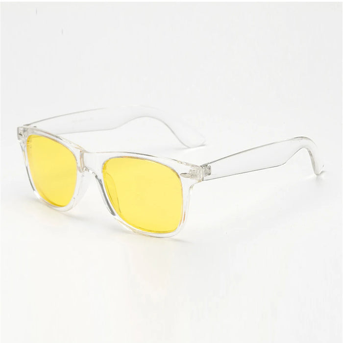VIVIBEE Classic Night Vision Glasses Men Square Polarized Lenses UV400 Yellow Sunglasses for Women 2026 Driving Goggles