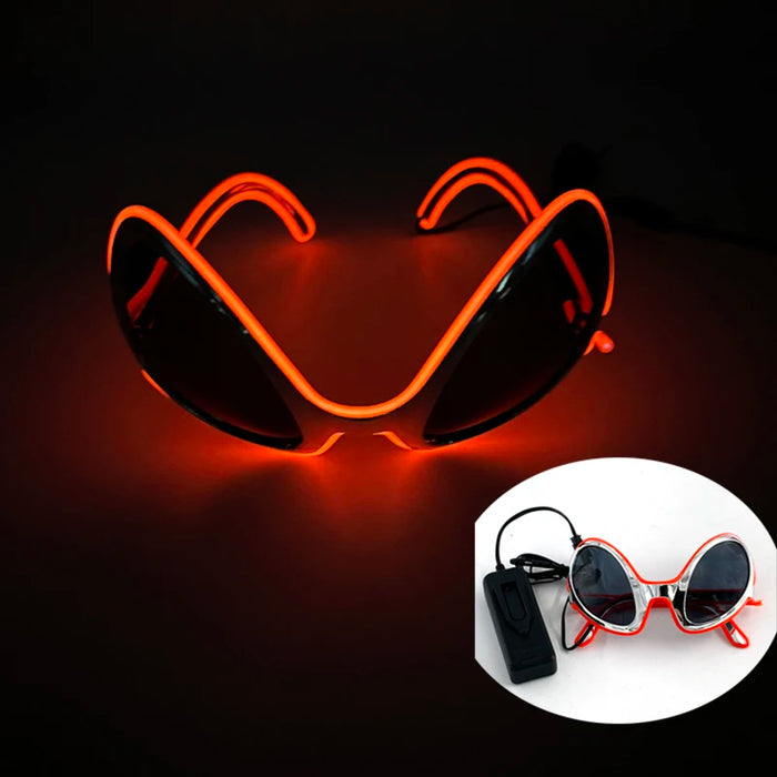 Nuevas gafas estilo Cyberpunk geniales, decoración de fiesta luminosa, gafas de sol LED que brillan, para fiestas en bares, raves y bailes